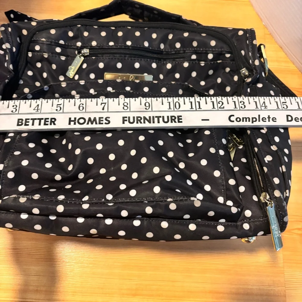 Ju-Ju-Be Black and White Polka Dot Baby Bag